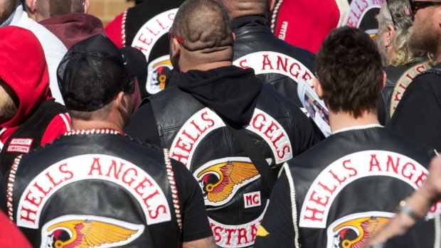 Hells Angels Outlaw Motorcycle Gang.