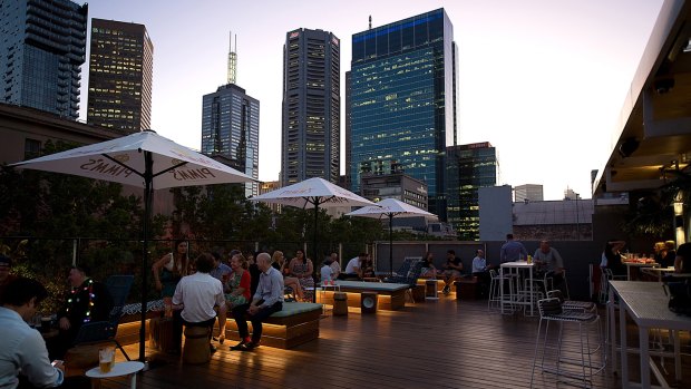 Rooftop bar at Dixon's Imperial Hotel, Melbourne.