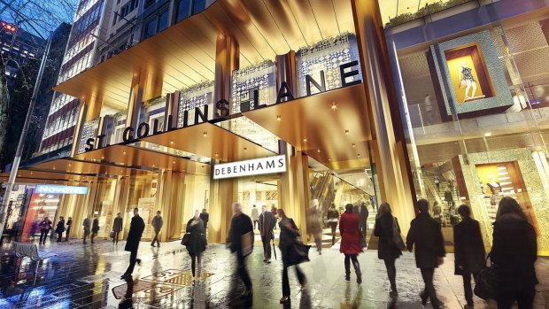 An artist impression of the front of the Melbourne store.