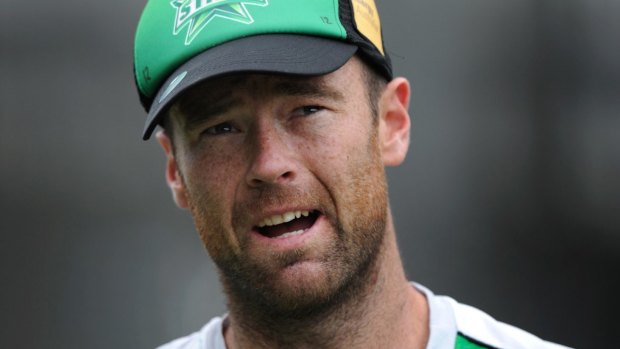 Melbourne Stars and former Victorian Bushrangers cricketer Rob Quiney at practice in 2012. 