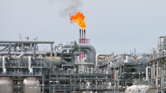 The LNG plant at Gladstone in Queensland.