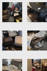 A screenshot of Star King's Instagram account showing pictures of the damage to her home.