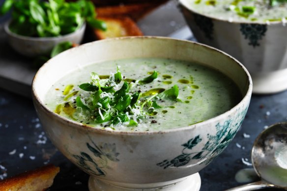 Cream of fennel and parmesan soup.