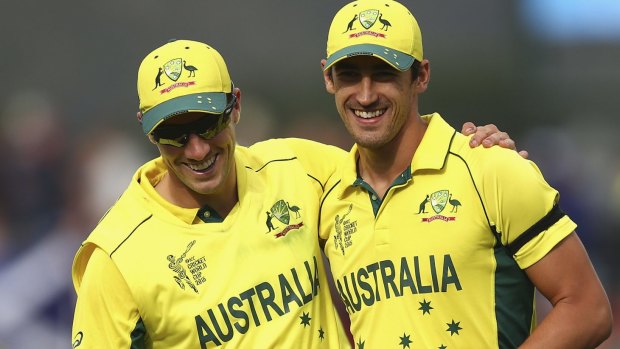 Brothers in arms: Pat Cummins and Mitchell Starc.