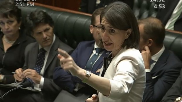 NSW Premier Gladys Berejiklian after she was asked about the land titles registry privatisation during Question Time on Thursday.