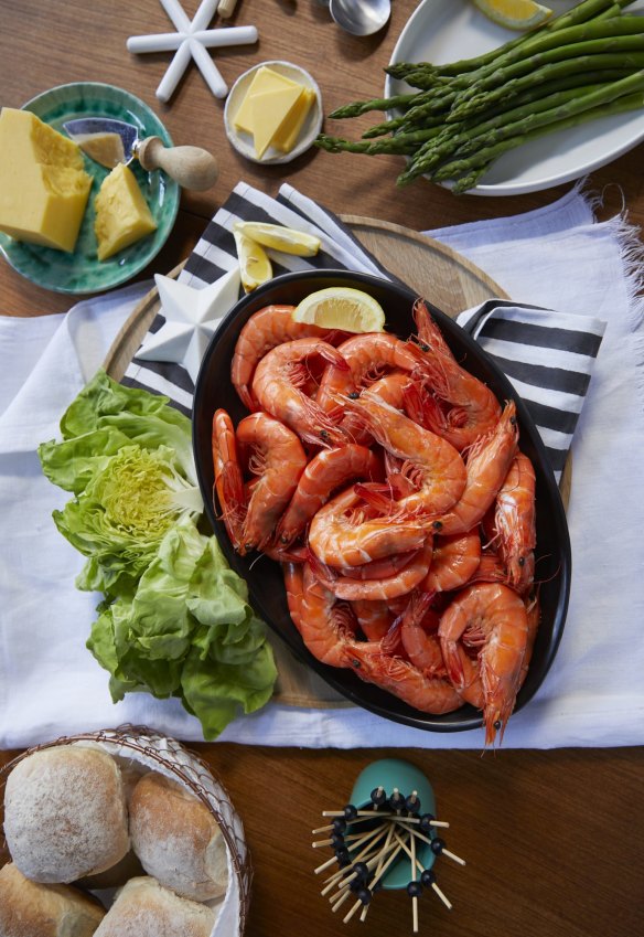 Liaw's Swedish-inspired prawn party platter.