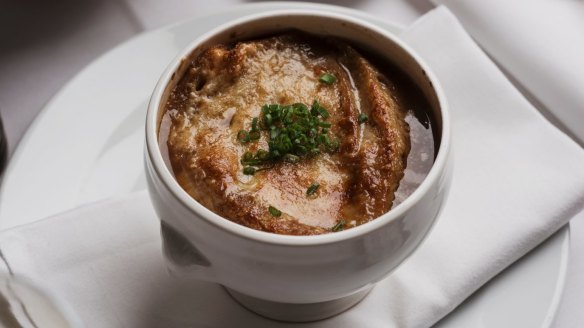 The ultimate winter dish: Macleay Street Bistro's French onion soup.