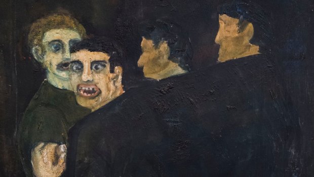 Frank Watters' <i>He's a Queer!</I> (detail): 'This was my ''coming out'' painting without actually admitting I'm gay.'