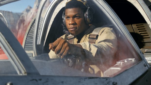 John Boyega as Finn in Star Wars: The Last Jedi.