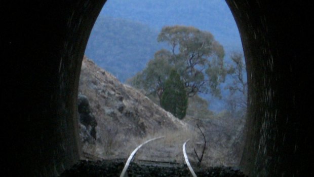 Looking out from the Colinton Tunnel.
