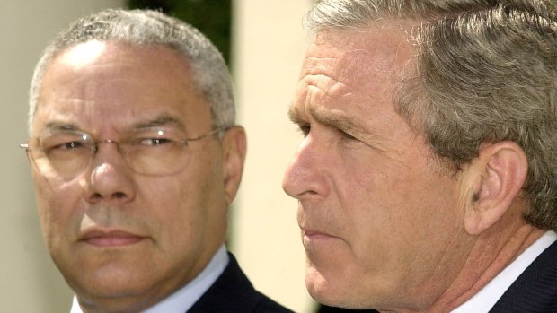 US president George W. Bush and secretary of state Colin Powell in 2002 ... they were not fully briefed on the CIA's torture techniques and their lack of effectiveness, according to a senate report.