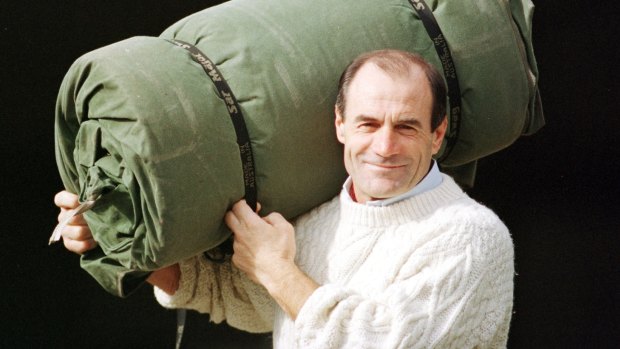 James Salerno, photographed in 1999 as he prepared to live in a remote part of Western Australia for three months as part of an experiment on the "ideal human environment".