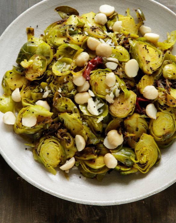 Indian-spiced Brussels sprouts.