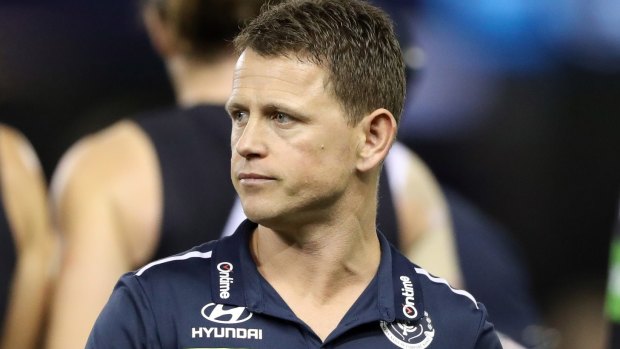Blues coach Brendon Bolton is an early contender for coach of the year.