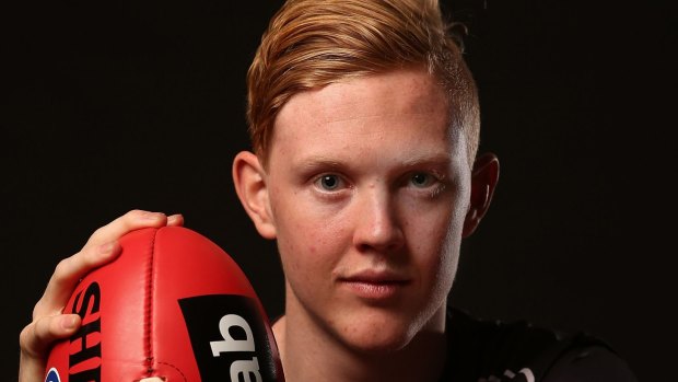 MELBOURNE, AUSTRALIA - OCTOBER 10:  Clayton Oliver poses for a portrait during the 2015 AFL Draft Combine at Etihad Stadium on October 10, 2015 in Melbourne, Australia.  (Photo by Scott Barbour/Getty Images)