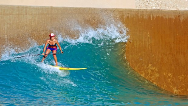 There's a pool here that can generate a 3.3-metre wave every 90 seconds. 