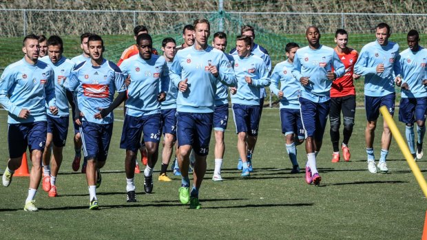Fit: Sydney FC at training this week. 