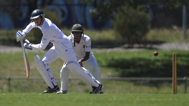 Wests/UC batsman Matthew Gilkes scored 97 in the Douglas Cup match against Weston Creek Molonglo on Saturday.