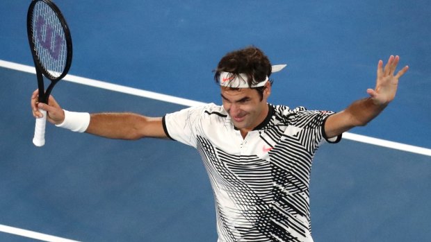 Roger Federer: One of several men who are daring to dream after the shock exits at the Australian Open. 