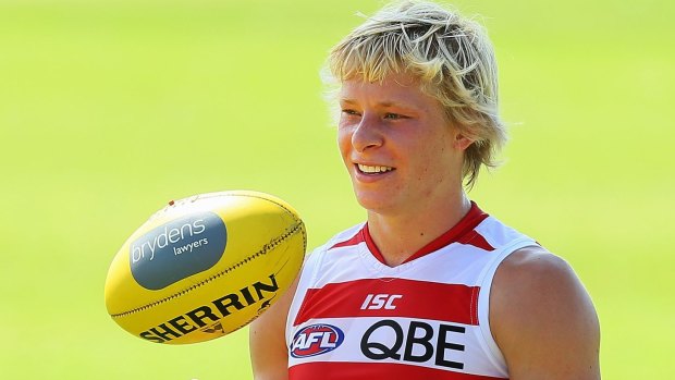 Trip to the big time: Sydney Swans Isaac Heeney.