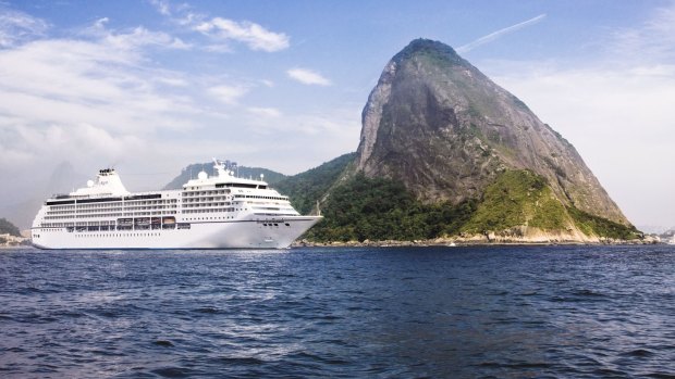 Regent's Seven Seas Mariner off Rio De Janeiro.