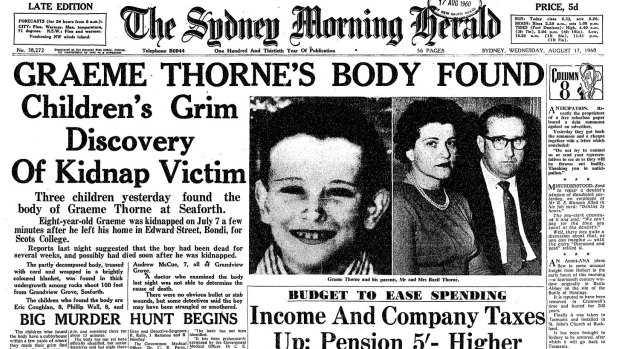 <i>The Sydney Morning Herald</i> reports on the discovery of Graeme's body five weeks after his disappearance.