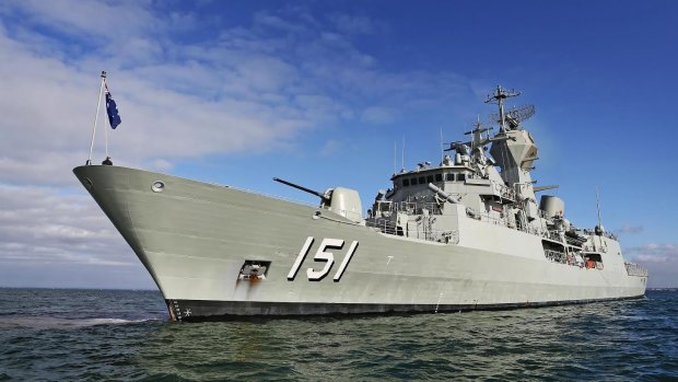 The Royal Australian Navy Anzac-class frigate arrived in Perth.