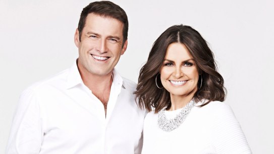 Lisa Wilkinson with her former co-host Karl Stefanovic. Their pay gap pushed her to find another job.