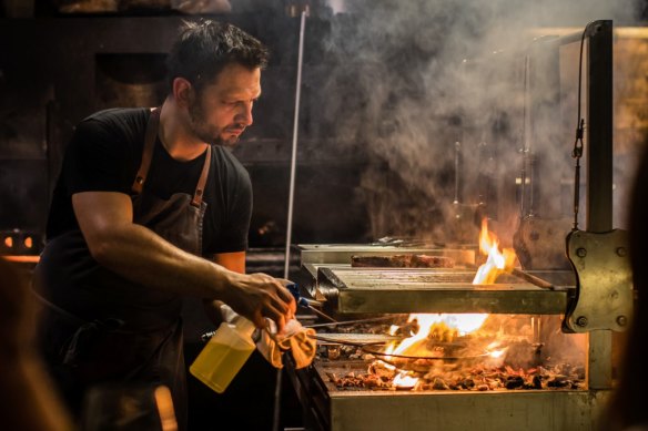 All fired up: Citi Chef of the Year Lennox Hastie at Firedoor in Sydney.
