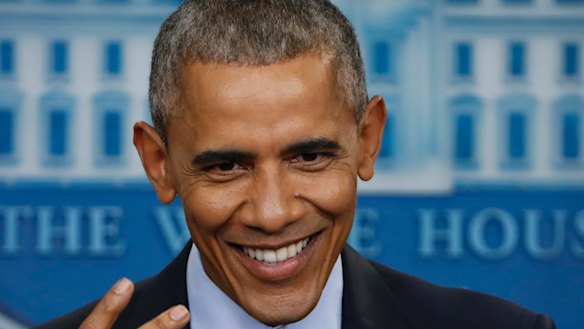 President Barack Obama speaks during his final presidential news conference.