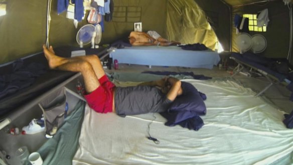 From secretly recorded footage inside a detention centre.