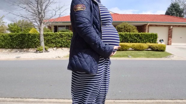 Cristina Wright, who is eight months pregnant, has welcomed an apology after she was refused use of a staff toilet at a Belconnen retailer.