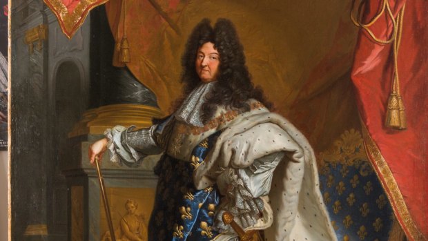 A painting of Louis XIV from the Versailles Palace.