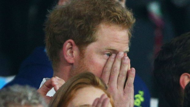 Supporting England at the rugby. Why wouldn't Prince Harry back the country where he was born?