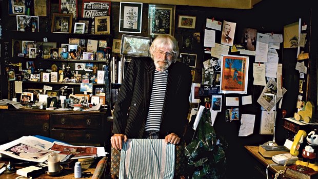 Sydney artist Martin Sharp in his eastern suburbs home studio in 2005.