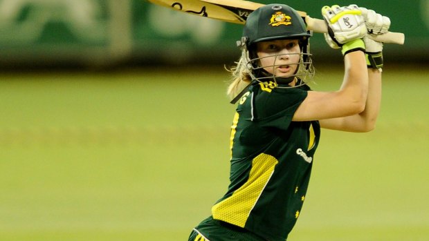 Meg Lanning, aged 19, scored a ton in her second one-day international against England at the WACA in 2011.