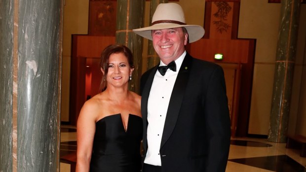 Natalie and Deputy Prime Minister Barnaby Joyce at the Midwinter Ball in 2017.