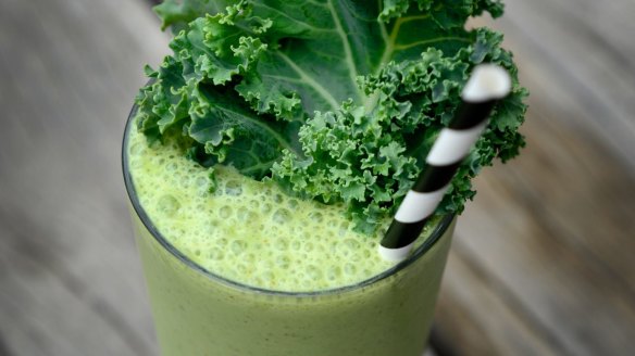 Energy load: A large kale smoothie can contain 2500 kilojoules.