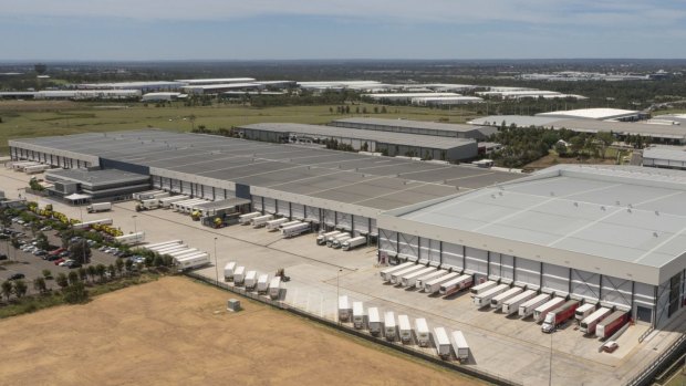 Coles' distribution centre at Eastern Creek was raided by police.