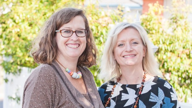 Occupational therapist Melissa Bryan (left) with business partner and clinical psychologist Annabelle Griffin (right).