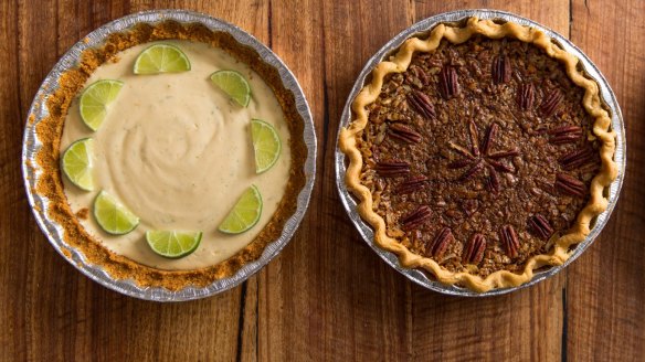 Key lime pie (left) and pecan pie from Bakewell and Co.
