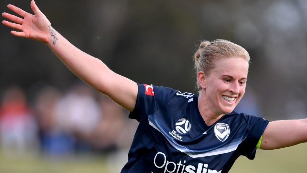 Melbourne Victory's Natasha Dowie knows how to find the back of the net.