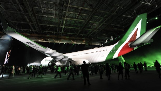 The airline’s new livery at its launch.