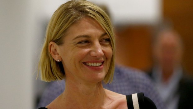 All smiles: Australian television presenter Tara Brown arrives in Sydney after being released from a Beirut prison.