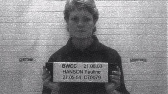 Pauline Hanson pictured as she started her sentence in Queensland's Wacol women's prison.