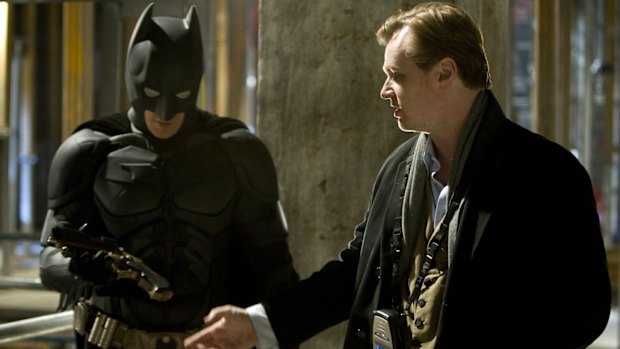 Christopher Nolan on set for <i>The Dark Knight Rises</i>