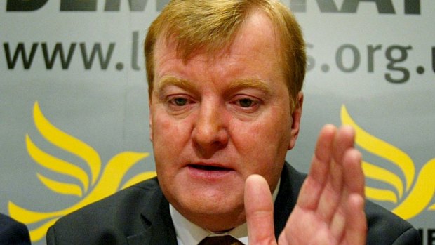 Leader of Britain's Liberal Democrat party, Charles Kennedy, former leader of Britain's Liberal Democrat party, at a campaign launch in 2005.