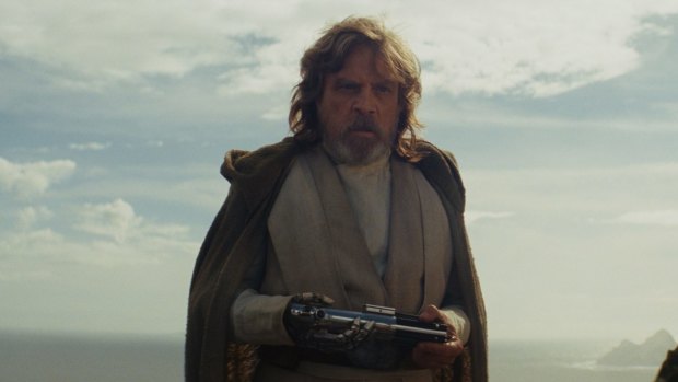 Luke Skywalker (played by Mark Hamill) in Star Wars: The Last Jedi. Photo: Lucasfilm Ltd. .