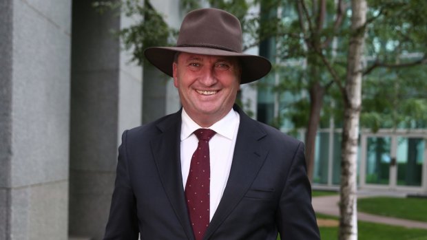 Barnaby Joyce at Parliament House  on Thursday.