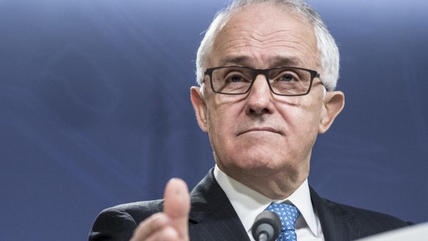 Leading a far from united party: Prime Minister Malcom Turnbull.